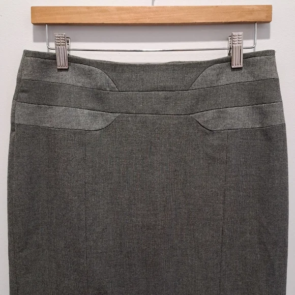Le Chateau Gray Classic Corporate Minimalist Retro Pencil Skirt Womens 5/6 - Picture 3 of 10